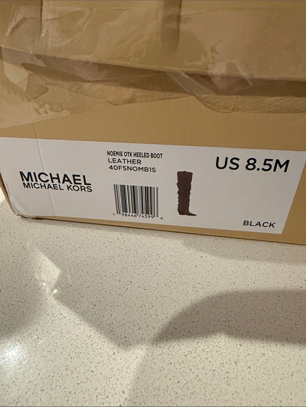 Michael Kors Noemie Over the
Knee Heeled Boots Black Shoes 8.5 - Picture 4 of 4